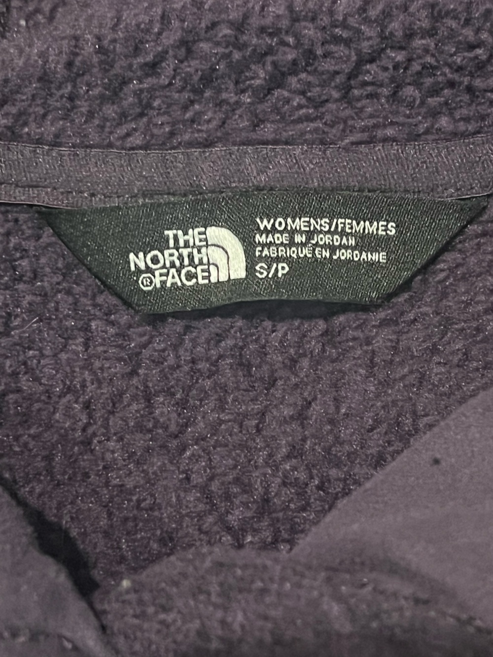 The North Face Women's Dark Purple Hooded Fleece Pullover Small - Picture 3 of 4